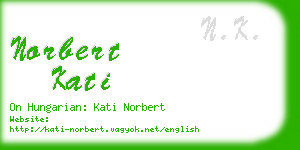norbert kati business card